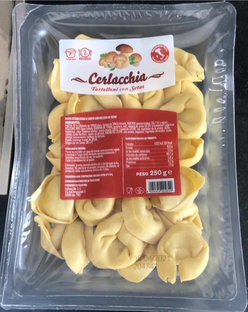 Tortelloni con setas