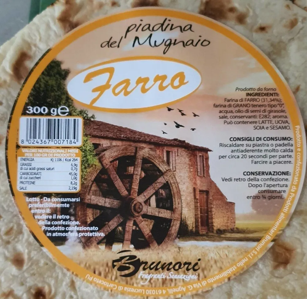 Piadina del mugnaio farro