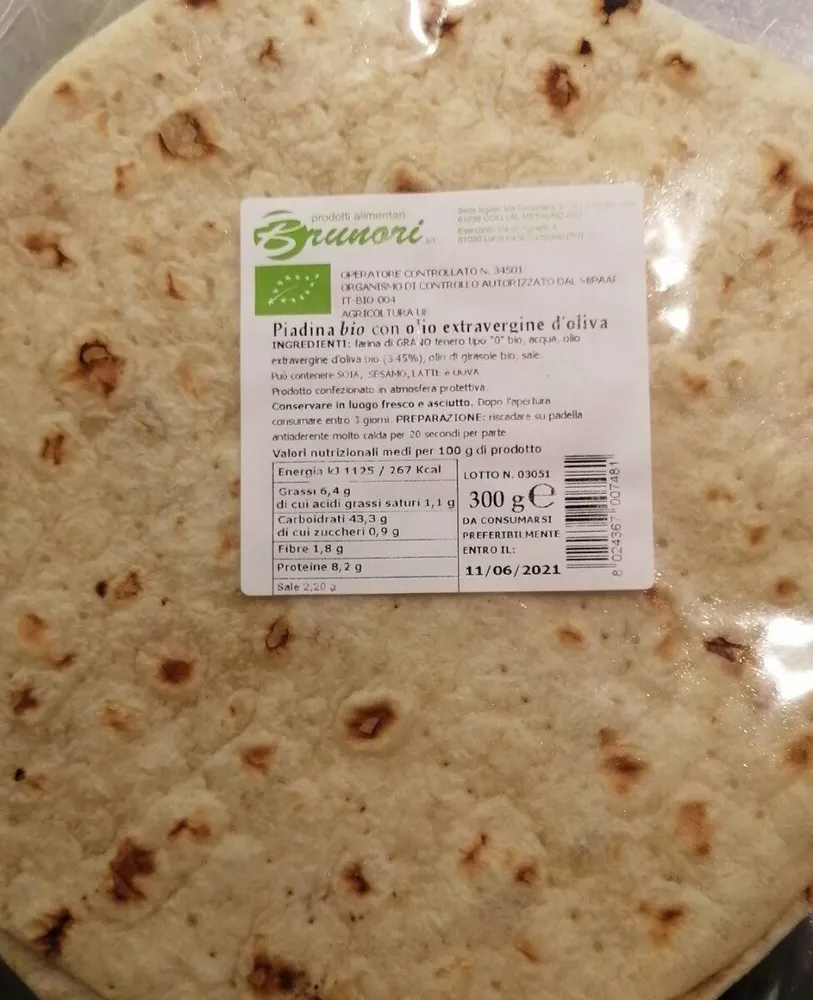 Piadina Bio con olio evo