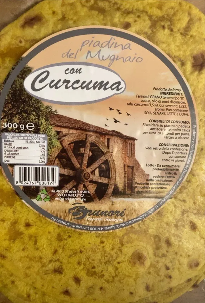 Piadina del mugnaio con curcuma