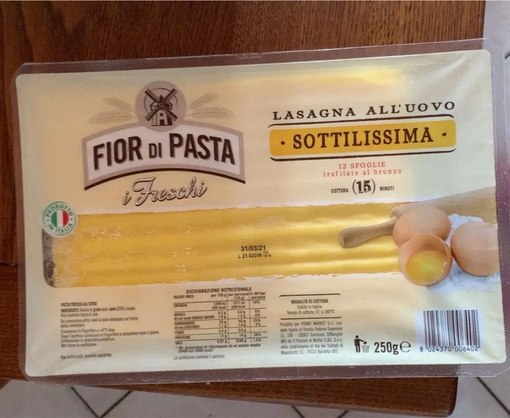 Lasagna all’uovo