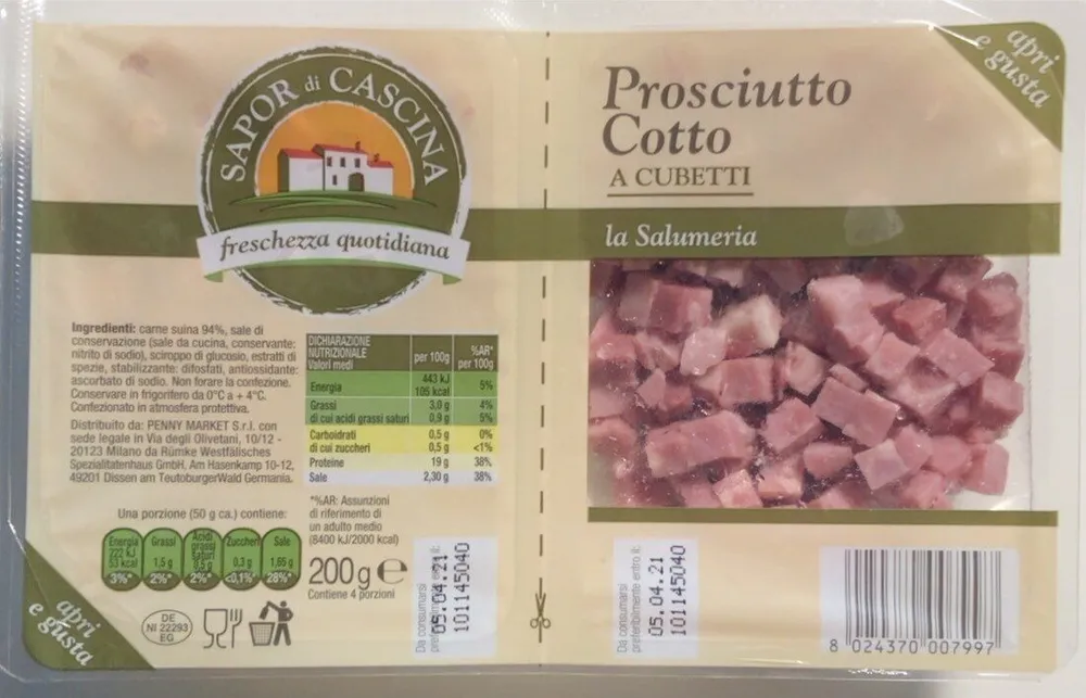 Prosciutto cotto a cubetti