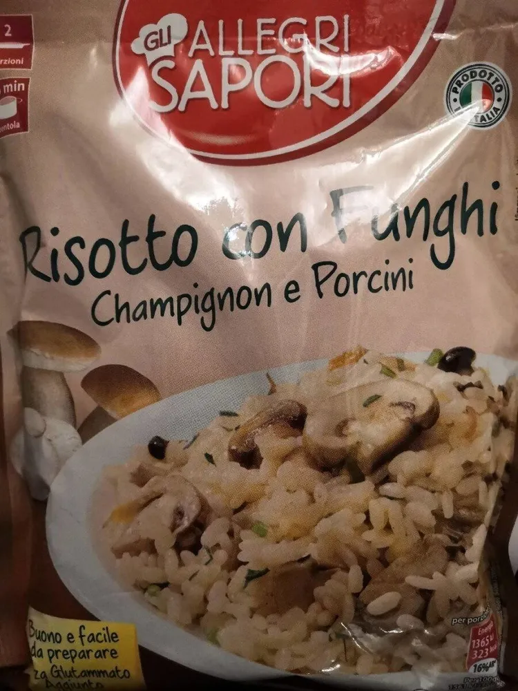 Risotto con funghi champignon e porcini