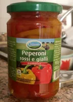 Peperoni rossi e gialli in agrodolce