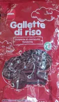 Gallette di riso ricoperte di cioccolato fondente