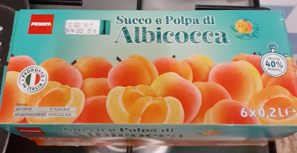 Succo e polpa di albicocca