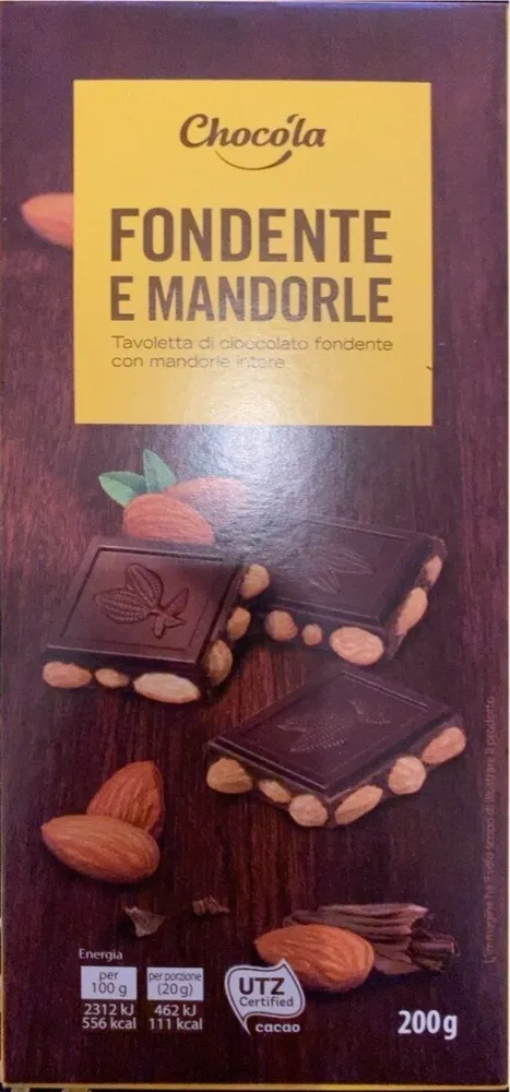 Cioccolato fondente e mandorle