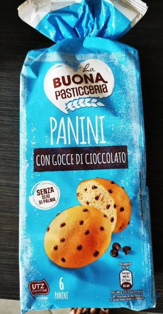 Panini con gocce di cioccolato