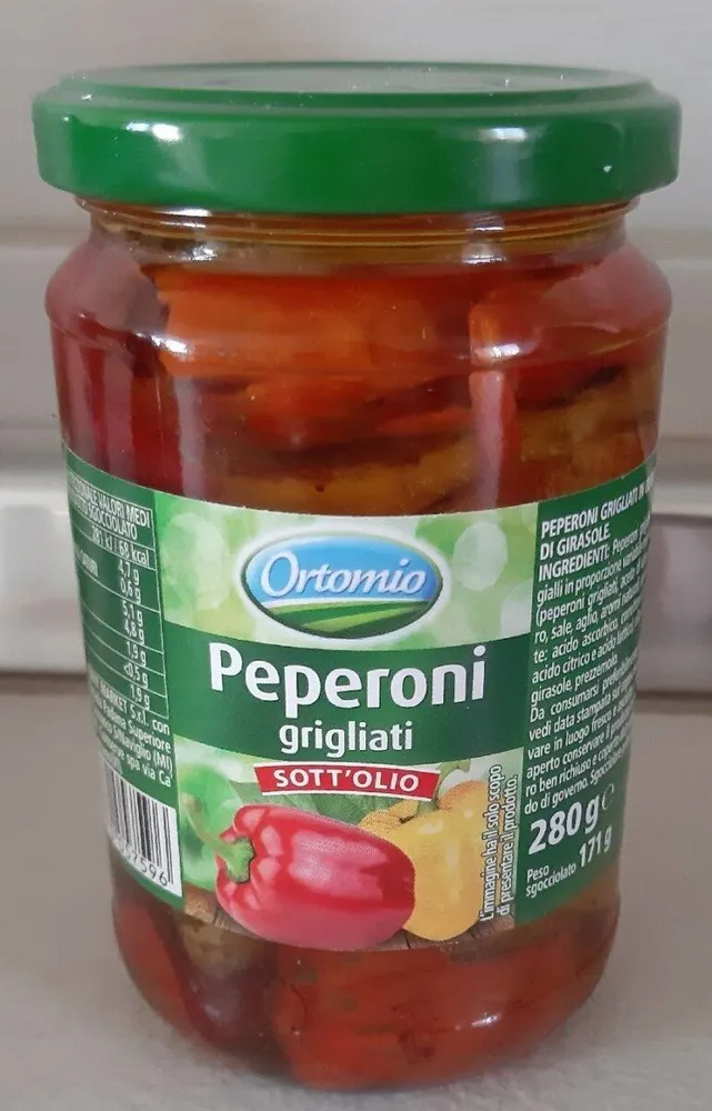 Peperoni grigliati sott'olio