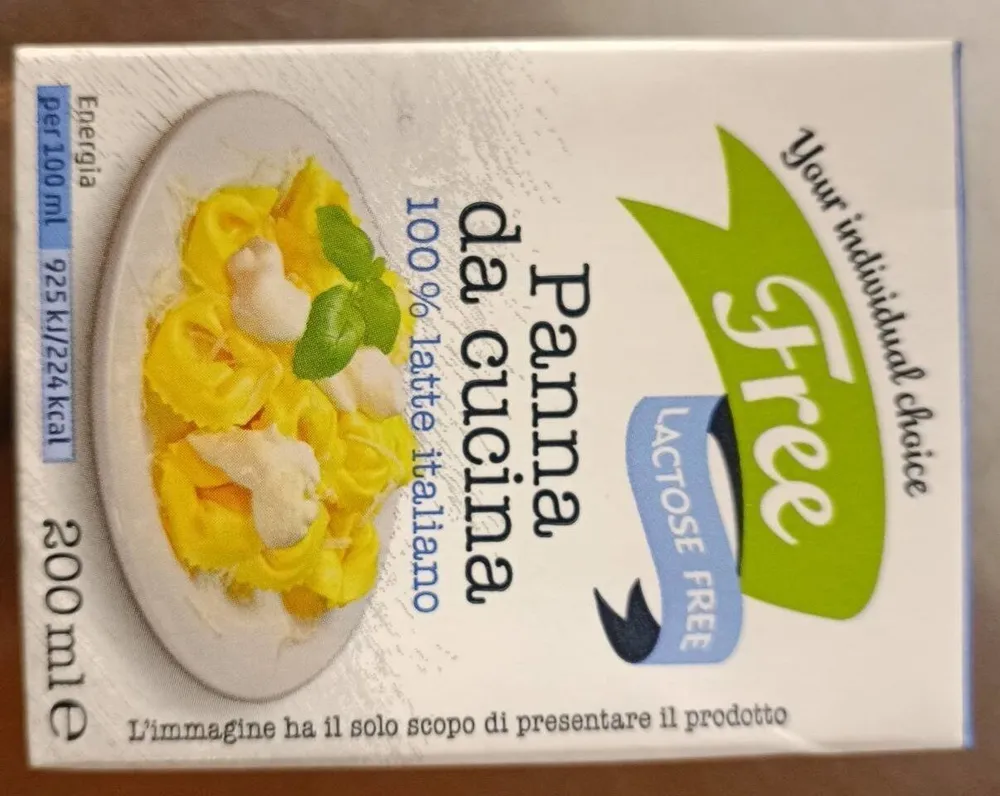 Panna da cucina lactose free