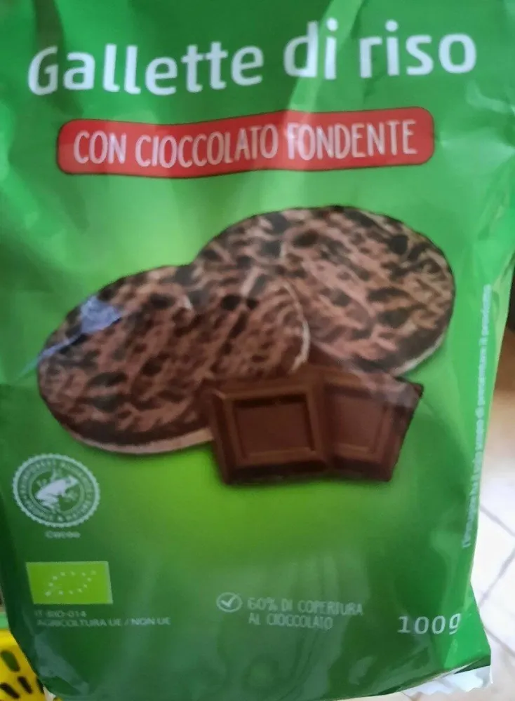Gallette di riso con cioccolato fondente