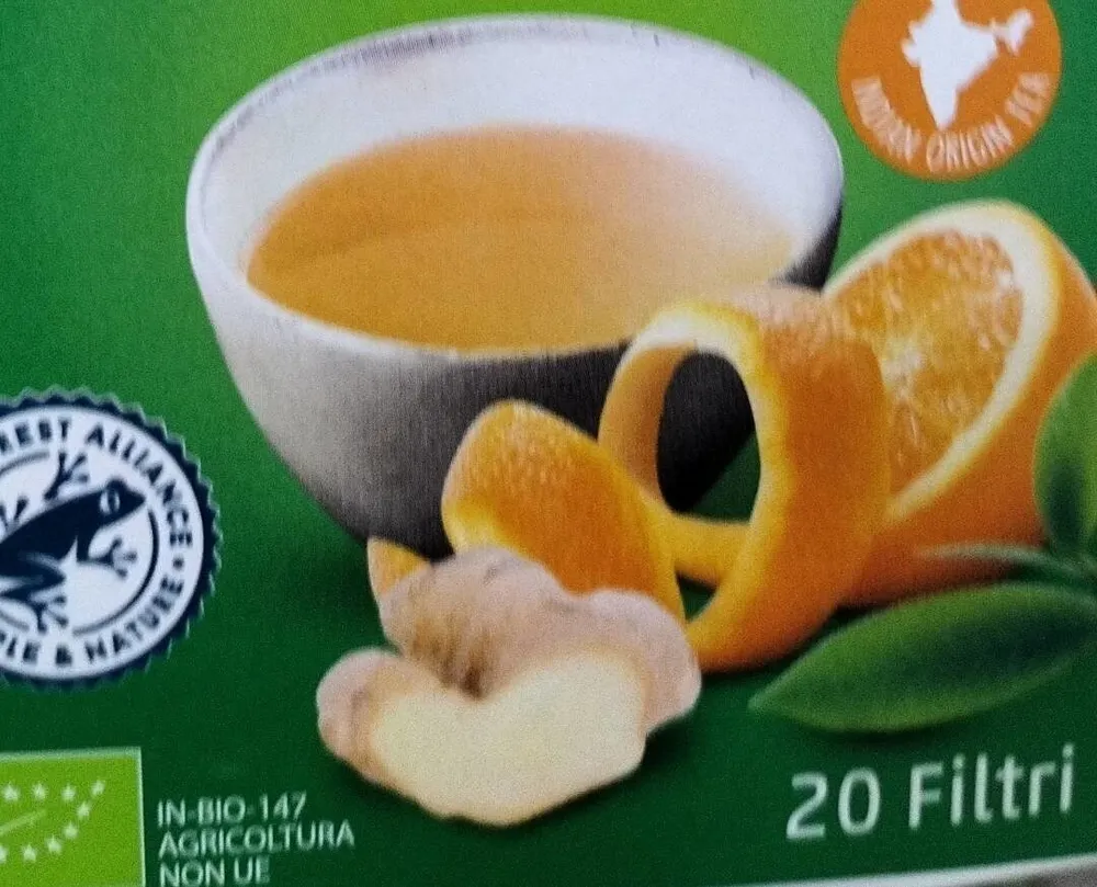 Tè verde zenzero e arancia