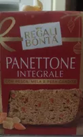 Panettone integrale con pesca mela e pera candite