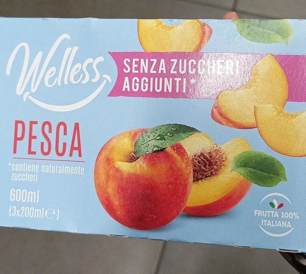 Pesca senza zuccheri aggiunti