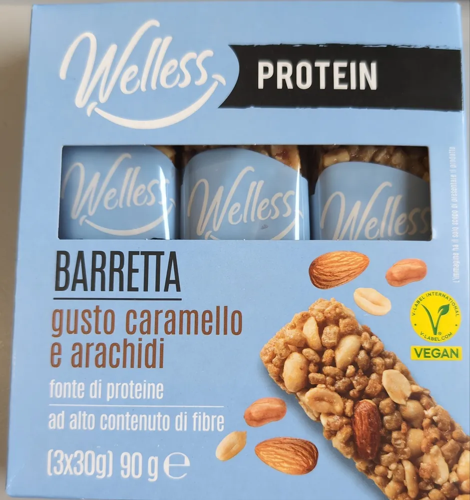 Barretta gusto caramello e arachidi