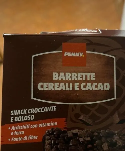 Barrette cereali e cacao