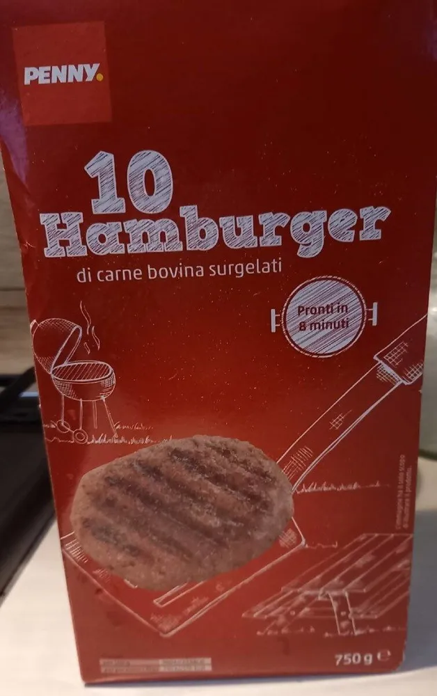 Hamburger di carne bovina surgelata