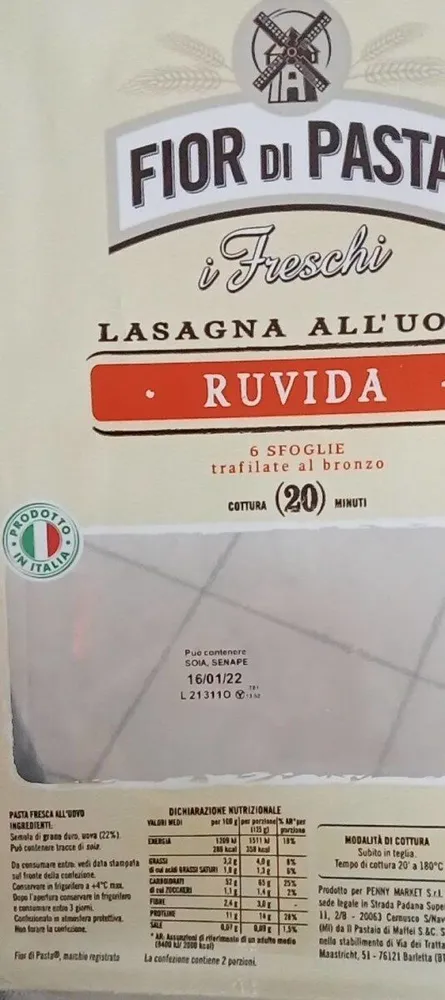 Lasagna all'uovo ruvida
