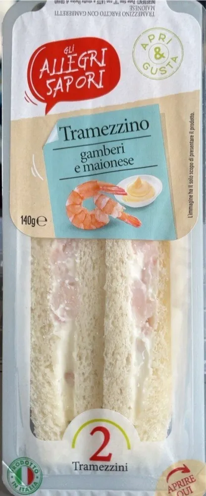 Tramezzino gamberi e maionese