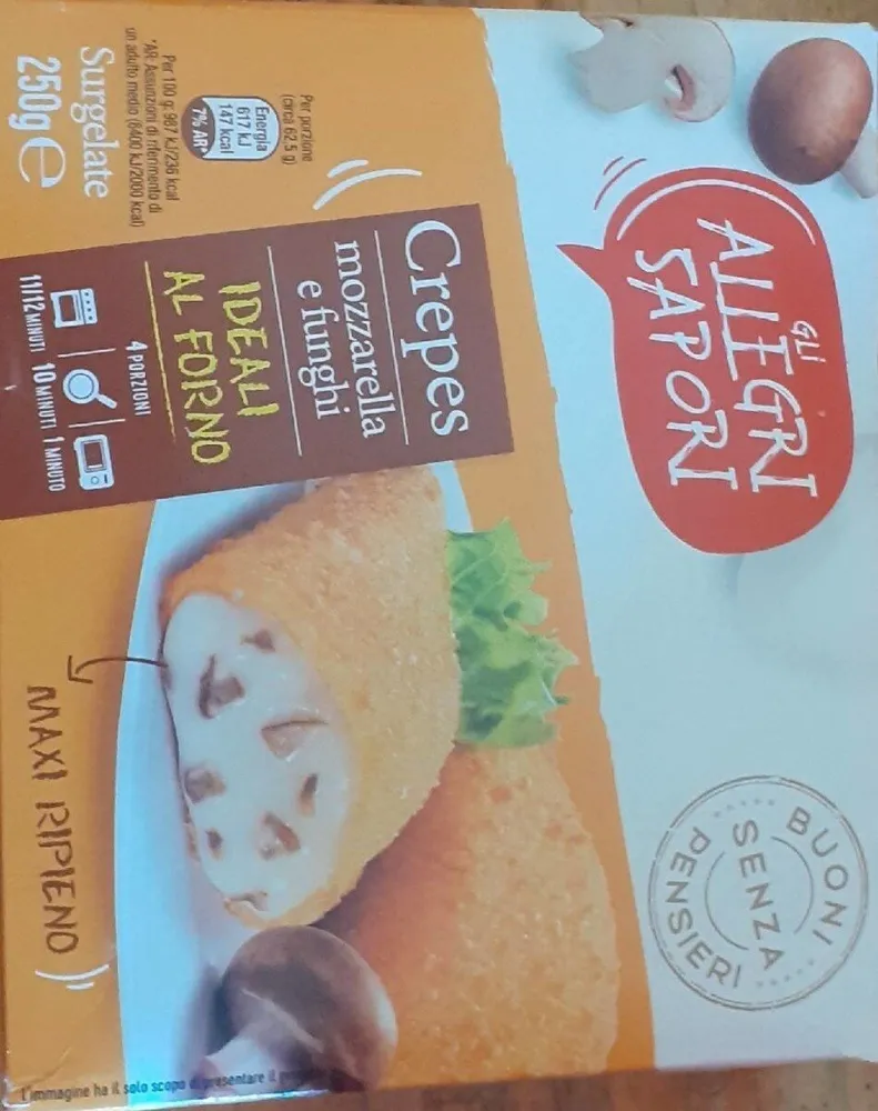 Crepes mozzarella e funghi
