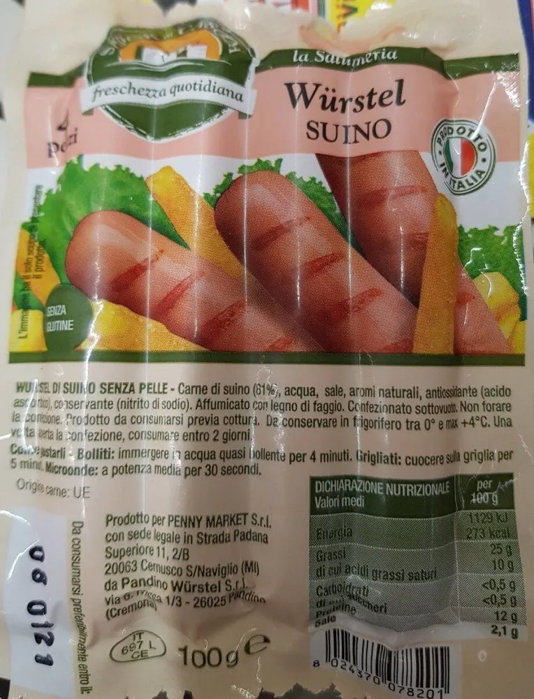 Wurstel Suino 100g