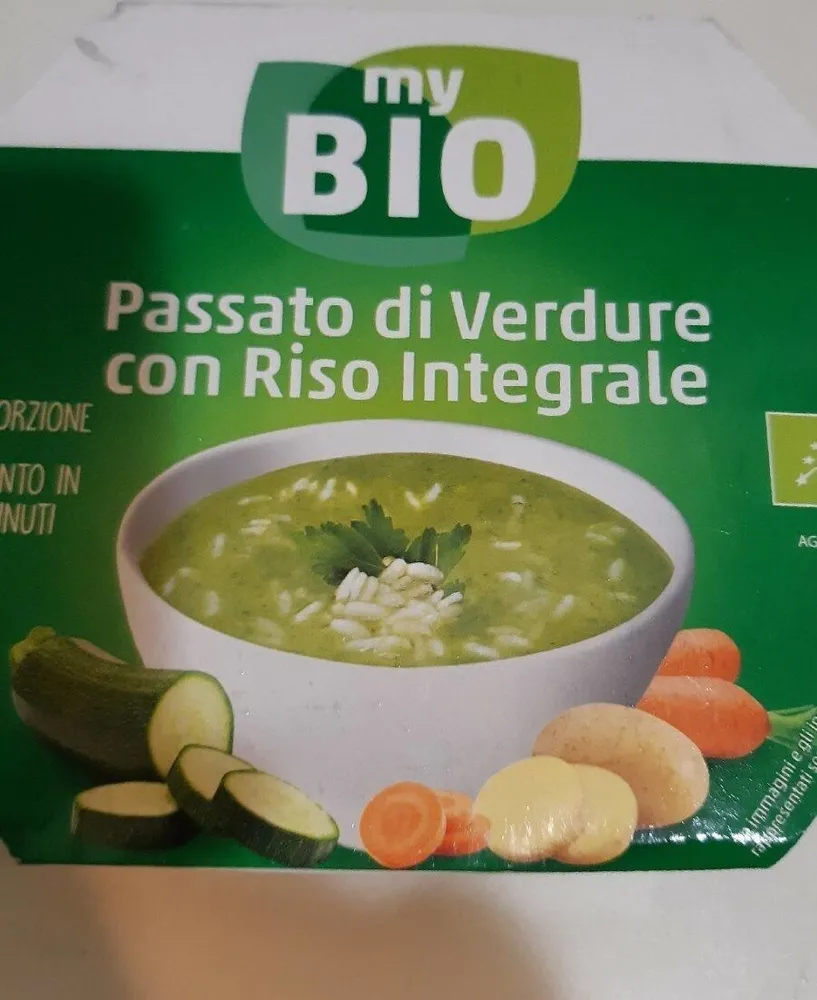 Passato di verdure con riso integrale