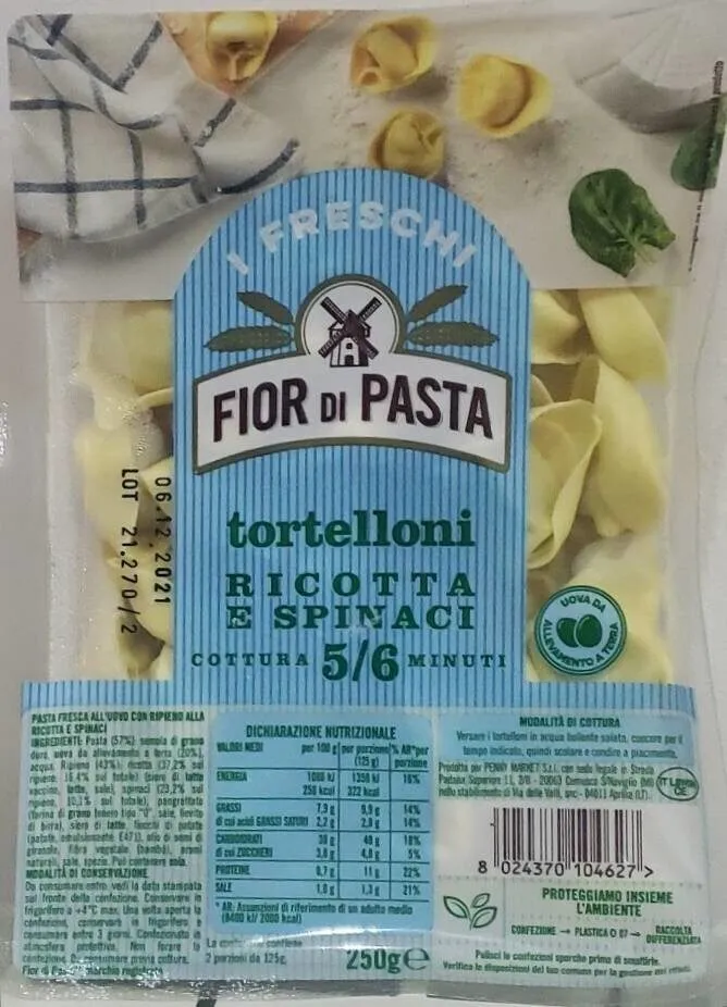 Tortelloni ricotta e spinaci