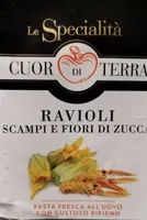 Ravioli scampi e fiori di zucca