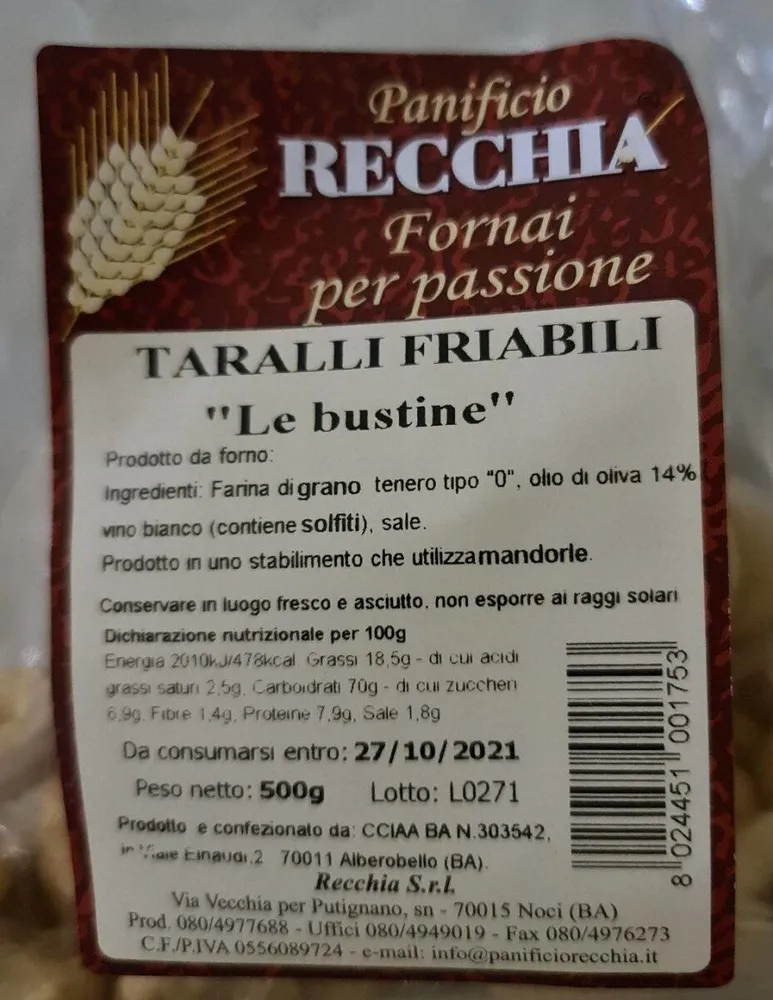 Tarallini friabili