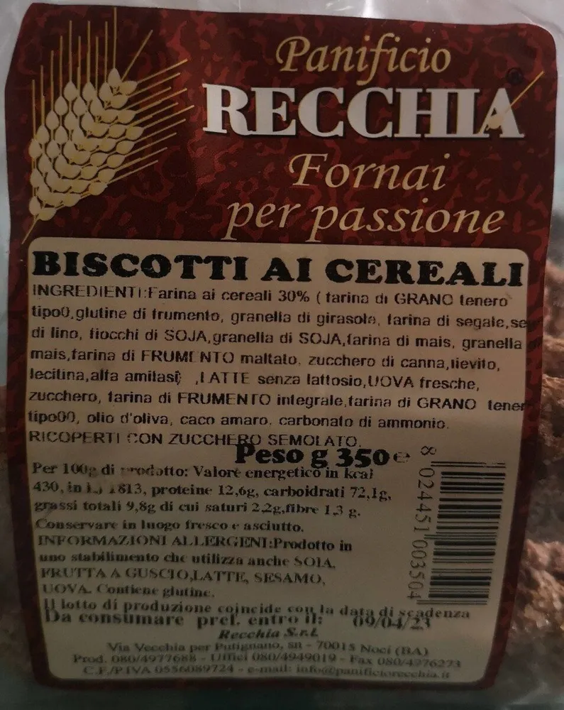 Biscotti ai cereali
