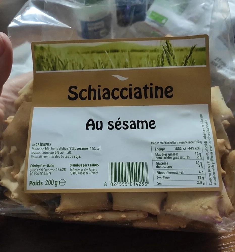 Schiacciatine au sésame