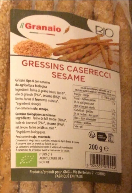 Gressins caserecci sesame