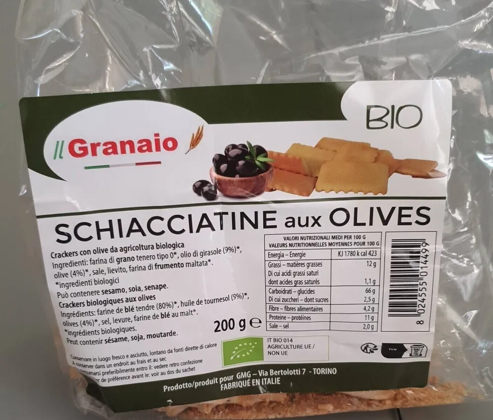 Schiacciatine aux olives