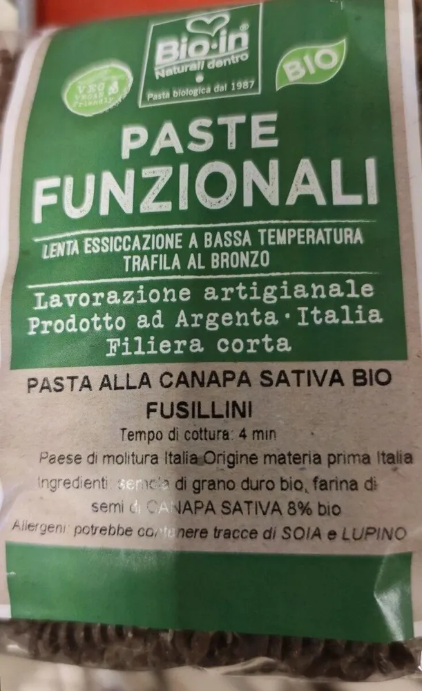 Pasta alla canapa bio sativa fusillini