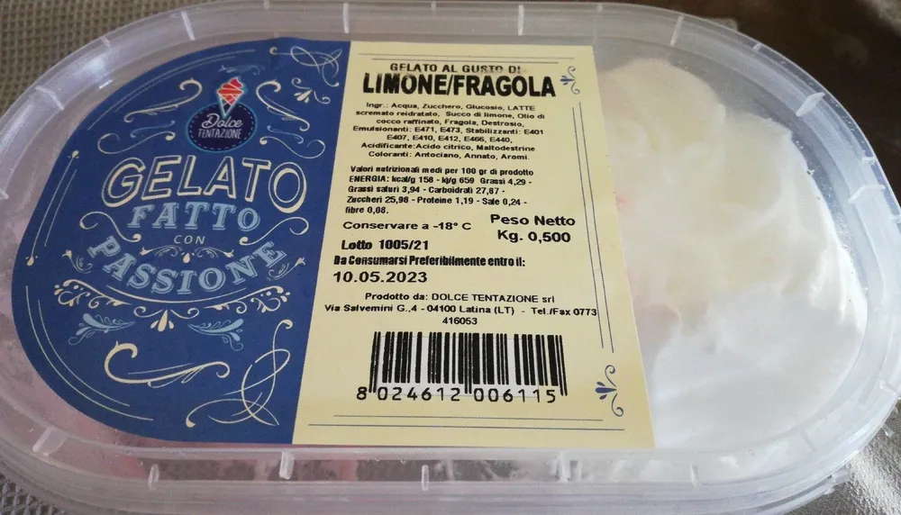 Gelato al limone/fragola