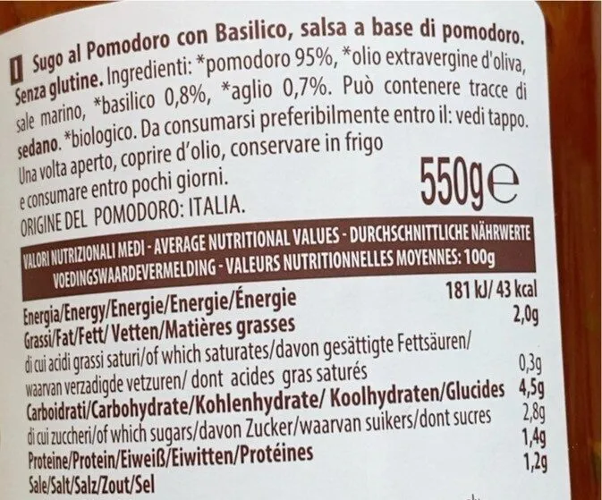 Sugo al basilico