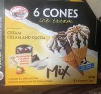 6 cones ice cream