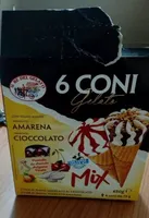 6 coni gelato mix