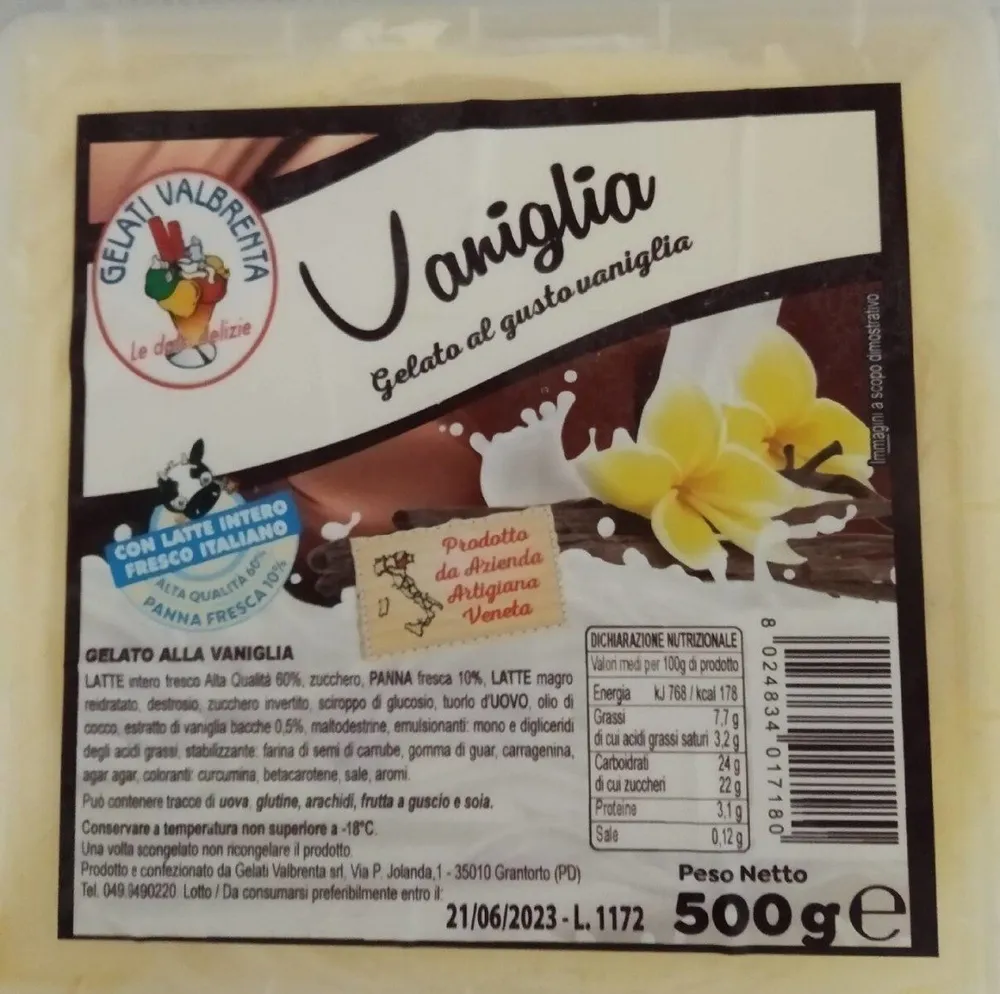 Gelato al gusto vaniglia