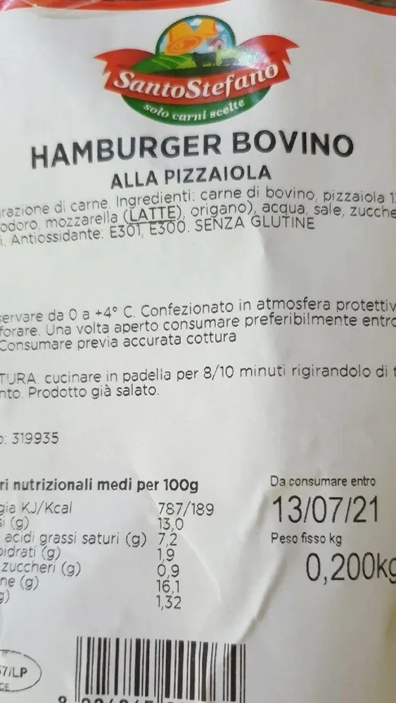 hamburger bovino