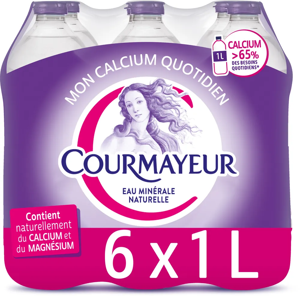 COURMAYEUR Eau Minérale Naturelle 6 x 1L