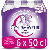 COURMAYEUR 6 x 0.50 L Eau Minérale Naturelle