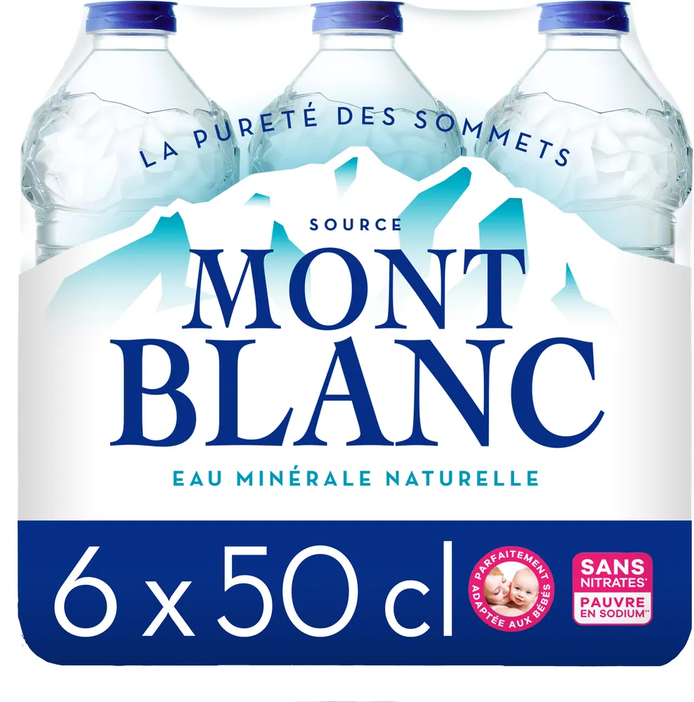 MONT BLANC 6 x 0.50 L Eau Minérale Naturelle