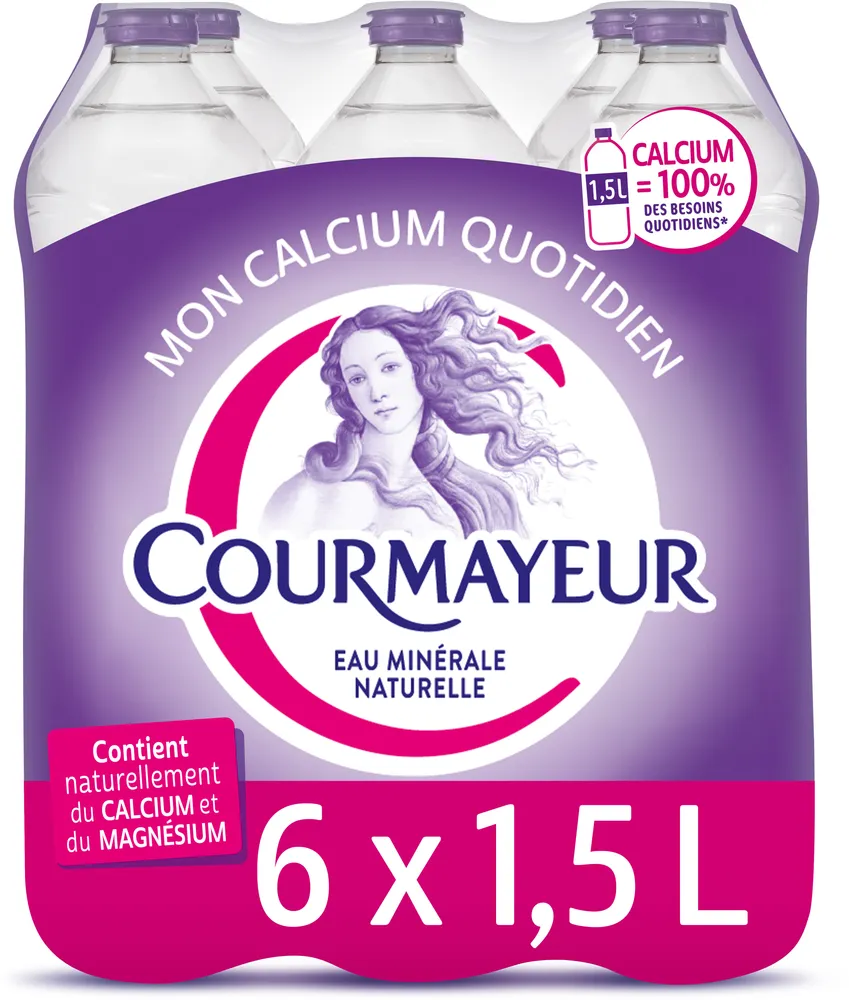 COURMAYEUR Eau Minérale Naturelle 6 x 1.50 L