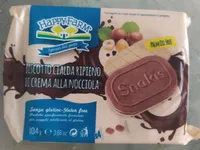 Biscotto cialda ripieno di crema alla nocciola