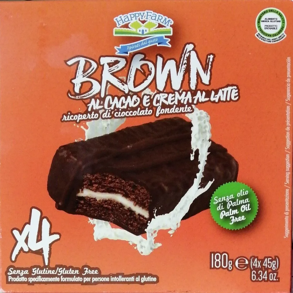 Brown al cacao e crema al latte