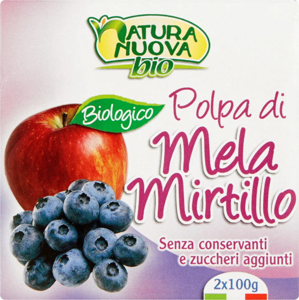 Bio polpa di mela mirtillo