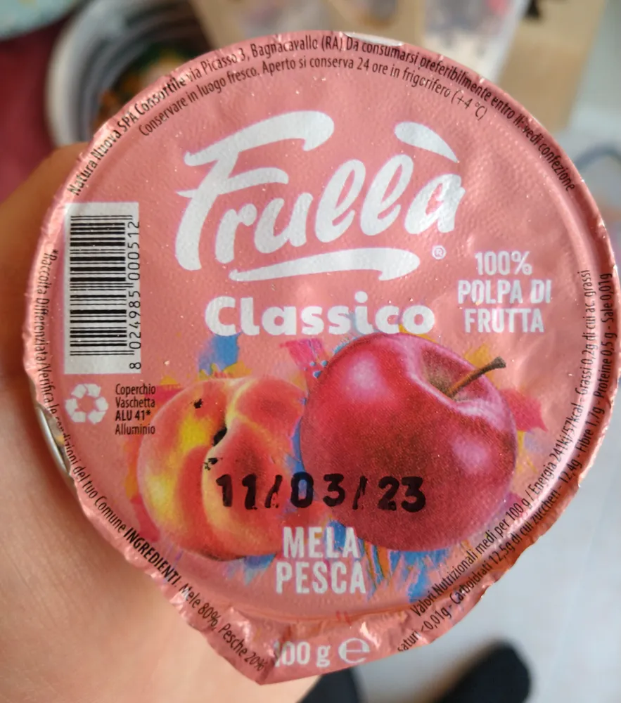 Polpa frullata mela e pesca