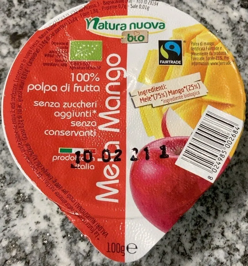 Polpa di frutta mela mango
