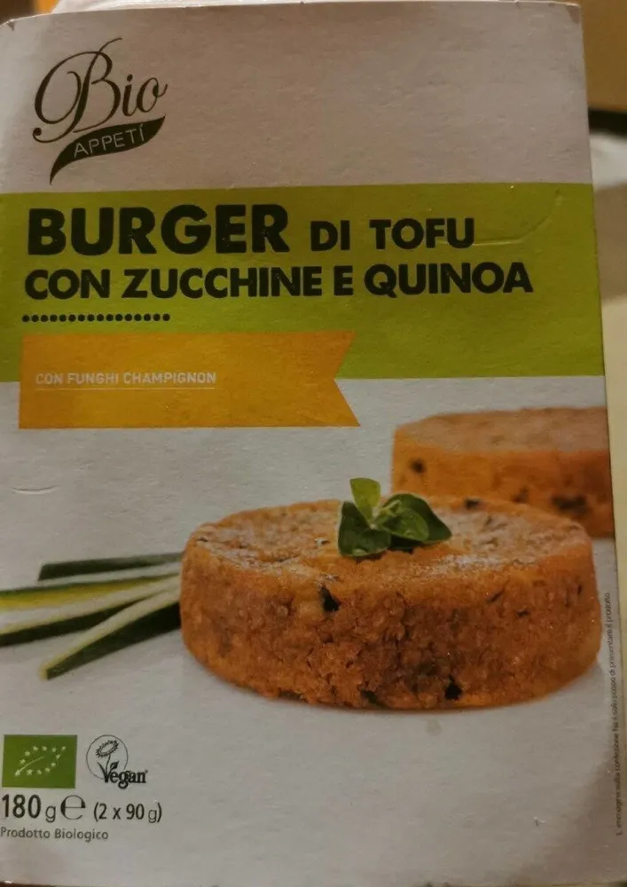 Burger di tofu con zucchine e quinoa